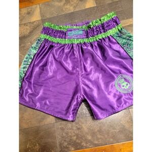 Superare Thai Boxing Muay Thai Purple With Green Poison Skull Thailand Sz XXL